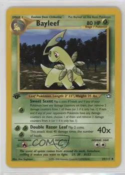 Bayleef 1st Ed. Pokemon Neo Genesis #29 2000 - Image 1