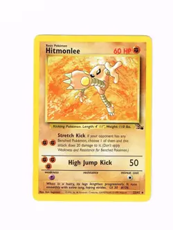 HITMONLEE Pokemon 22/62 Fossil Regular non holo Moderately Played - Image 1