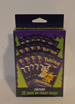 Pokemon TCG Trick or Trade Hanger Box 15 Packs In Hand Brans New Sealed - Image 1