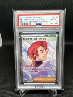 2025 Pokemon DRI EN Team Rockets Ariana SIR PSA 10 - Image 1