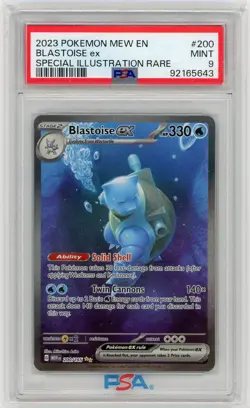 Pokemon TCG Blastoise ex 200/165 Scarlet & Violet SIR Holo PSA 9 - Image 1