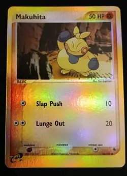 Pokemon TCG Ruby & Sapphire - Makuhita 58/109 - Common Reverse Holo - 2003 NM! - Image 1