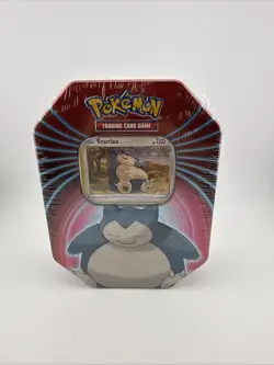 Pokemon Mighty Mysterious Tin Snorlax 2021 Sealed 3 Booster Packs Evolving Skies 820650809859 - Image 1