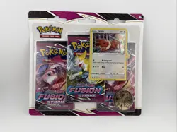 Pokemon TCG Sword & Shield Fusion Strike 3-Pack Blister Booster Eevee Promo - Image 1