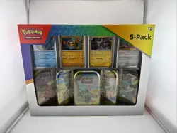 Pokemon TCG 2023 Paldea Friends Mini Tin 5 Pack Costco Exclusive - Image 1