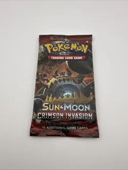 Pokemon Sun & Moon Crimson Invasion Booster Pack Factory Sealed [Single Pack] - Image 1