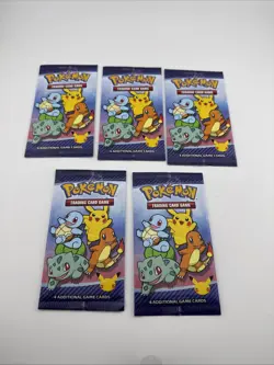 Sealed 2021 McDonald’s Celebrations Pokemon Packs [Lot Of 5] - Image 1