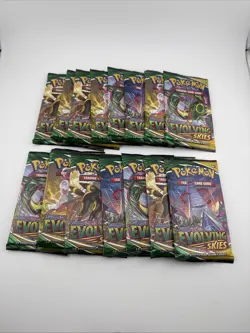 Pokemon TCG Evolving Skies Booster Packs - Complete [15 Sealed Packs] Factory - Image 1