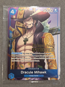 Dracule Mihawk (OP11 Release Event Winner) One Piece Promotion PR P-081 SEALED - Image 1