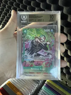 2026 ONE PIECE OP15-EB04-ADVENTURE ON KAMI'S ISLAND #037 RORONOA ZORO TR BGS 10 - Image 1