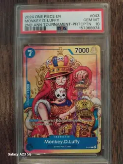 2024 ONE PIECE PROMOS #043 MONKEY D. LUFFY PSA 10 - Image 1