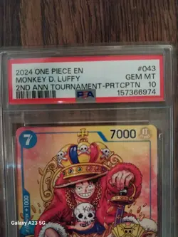 2024 ONE PIECE PROMOS #043 MONKEY D. LUFFY PSA 10 - Image 2