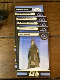 Star Wars Miniatures Clone Wars Neimoidian Warrior Lot of 6 W/ Cards - Gunray - Image 4