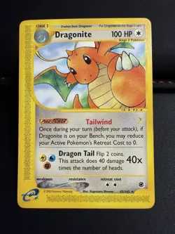 Dragonite 43/165 Non Holo Rare Expedition Pokemon Card - Image 1