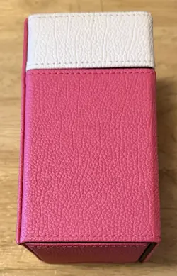 Ultra Pro M2 Deck Box Magic Pokemon Yugioh Cards Dice Leatherette - Pink/White - Image 1