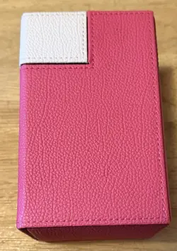 Ultra Pro M2 Deck Box Magic Pokemon Yugioh Cards Dice Leatherette - Pink/White - Image 2