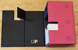 Ultra Pro M2 Deck Box Magic Pokemon Yugioh Cards Dice Leatherette - Pink/White - Image 5
