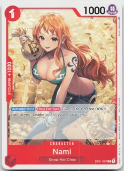 Nami (Tournament Pack Vol. 3) [Participant] ST01-007 One Piece Promotion Cards - Image 1