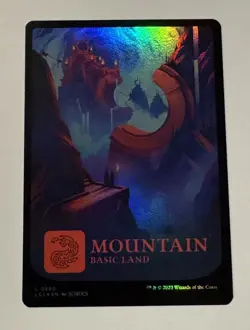 MTG Mountain - Lost Caverns Of Ixalan #290 Foil FULL ART LAND LP - Image 1