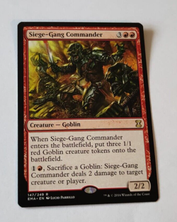 MtG Siege-Gang Commander (EMA-147) Rare English EXC - Image 1