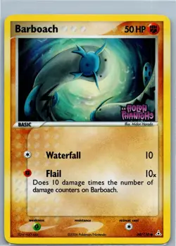 POKEMON CARD - BARBOACH 60/110 EX HOLON PHANTOMS 2006 - REVERSE HOLO- STAMPED - Image 1