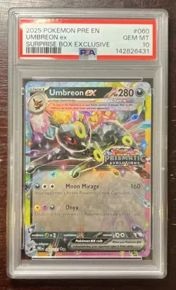Pokemon PSA 10 Umbreon ex 060/131 Prismatic Evolutions Stamped Promo - Image 1