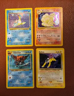Pokemon Vintage WOTC Card Lot (2 HOLO, 2 REGULAR ) - Image 1