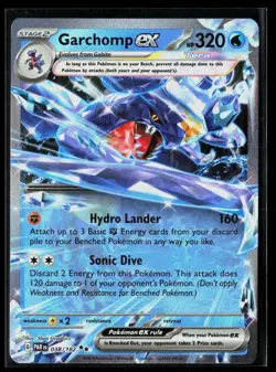 Garchomp ex 038/182 Double Rare Paradox Rift Pokemon NM - Image 1