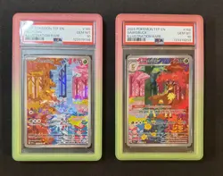 Pokemon Deerling 165 PSA 10 & Sawsbuck 166 PSA 10 Temporal Forces - Image 1