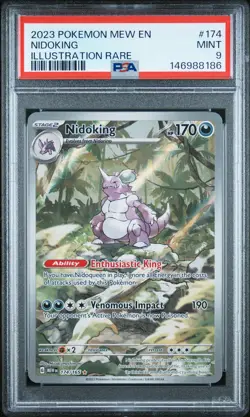 2023 POKEMON MEW EN-151 ILLUSTRATION RARE #174 NIDOKING PSA 9 - Image 1