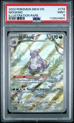 2023 POKEMON MEW EN-151 ILLUSTRATION RARE #174 NIDOKING PSA 9 - Image 1