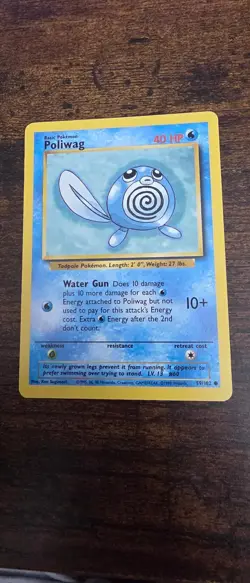 Poliwag 59/102 Common Base Set Unlimited Pokemon Near Mint - Image 1