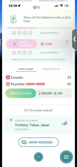 Pokemon Go Shiny Legendary Mewtwo ( Tokyo Background) ( MAX CP ) - Image 2