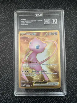 Mew EX 2023 Pokemon Scarlett and Violet 151 Hyper Rare TAG 10 - Image 1