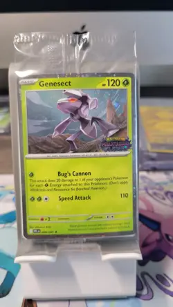 🟢 Genesect 008/094 Phantasmal Flames STAMPED & SEALED Holo Rare Best Buy Promo - Image 3