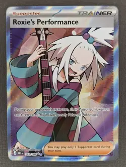 Pokemon TCG Roxie's Performance 112/086 Double Rare Trainer Chaos Rising - NM - Image 1