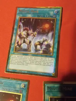MGED-EN047 x3 Mystic Mine Gold Rare Light Played Nice Condition Playset Yugioh - Image 4