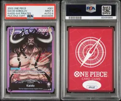One Piece Bandai 2022 Kaido Leader ST04-001 Autographed PSA 9 Starter Deck Card - Image 2