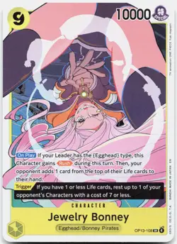 Jewelry Bonney (108) OP13-108 Super Rare Carrying On His Will One Piece NM - Image 1