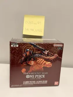 Bandai One Piece Paramount War Booster Box OP02 English First Edition Red Bottom 811039039080 - Image 1