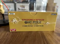 One Piece TCG OP-04 Kingdoms of Intrigue English Booster Box Sealed + Wano Fig - Image 3