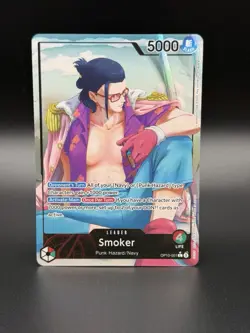 Bandai Smoker Leader OP10-001 5000 Power One Piece CCG Card English 2023 - Image 1