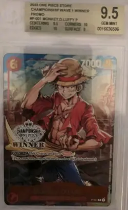 2023 ONE PIECE EN MONKEY D. LUFFY STORE CHAMPIONSHIP WINNER P-001 BGS 9.5 - Image 1