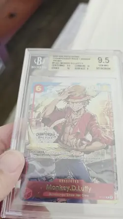 2023 ONE PIECE EN MONKEY D. LUFFY STORE CHAMPIONSHIP WINNER P-001 BGS 9.5 - Image 2