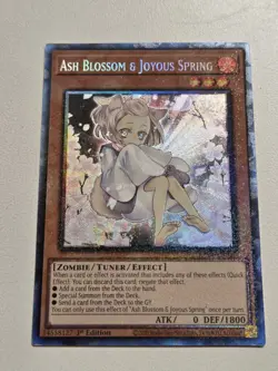 Ash Blossom & Joyous Spring RA04-EN025 Prismatic Collectors Rare Yugioh Mint PCR - Image 1