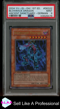 RUCKSTOSS-DRACHE YUGIOH UR 1ST ED ANCIENT SANCTUARY AST-DE022 2004 PSA 9 - Image 1