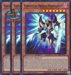 Yugioh! 3x Fantastical Dragon Phantazmay Alt Art RA02-EN013 Super Rare 1st Ed NM - Image 1
