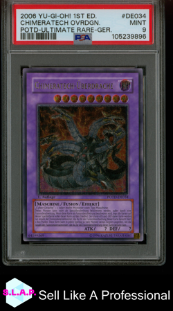 CHIMERATECH-UBERDRACHE YUGIOH ULTIMATE RARE 1ST. ED POTD-DE034 2006 DE PSA 9 - Image 1