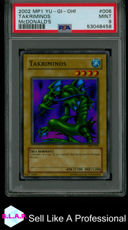 TAKRIMINOS YUGIOH SUPER RARE MP1 6 2002 ENGLISCH PSA 9 - Image 1