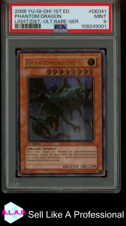 PHANTOMDRACHE YUGIOH ULTIMATE RARE 1ST. EDITION LODT-DE041 2008 DEUTSCH PSA 9 - Image 1